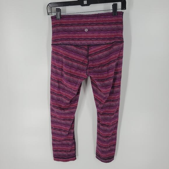 Lululemon Space Dye Twist Regal Plum Alarming High Rise Wunder Under Crop 8 - Picture 7 of 9